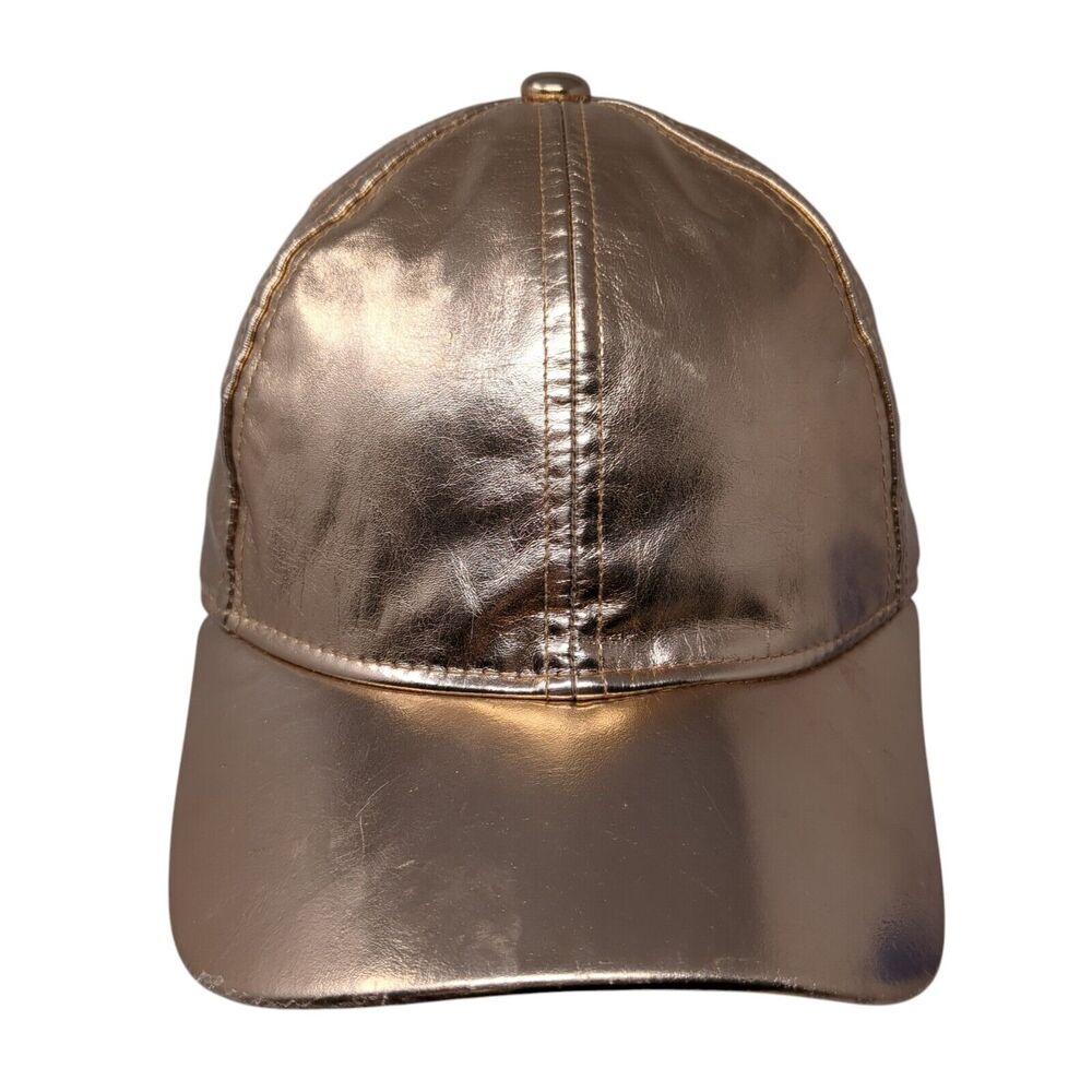 Gymboree Strapback Hat Pink M/L Adjustable Solid Metallic 6 Panel